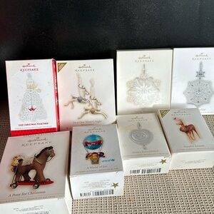 A collection of Hallmark ornaments